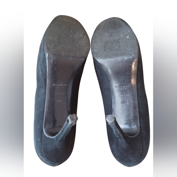 YSL Yves Saint Laurent Tribtoo Black Suede Leather Platform Pump - Picture 13 of 16